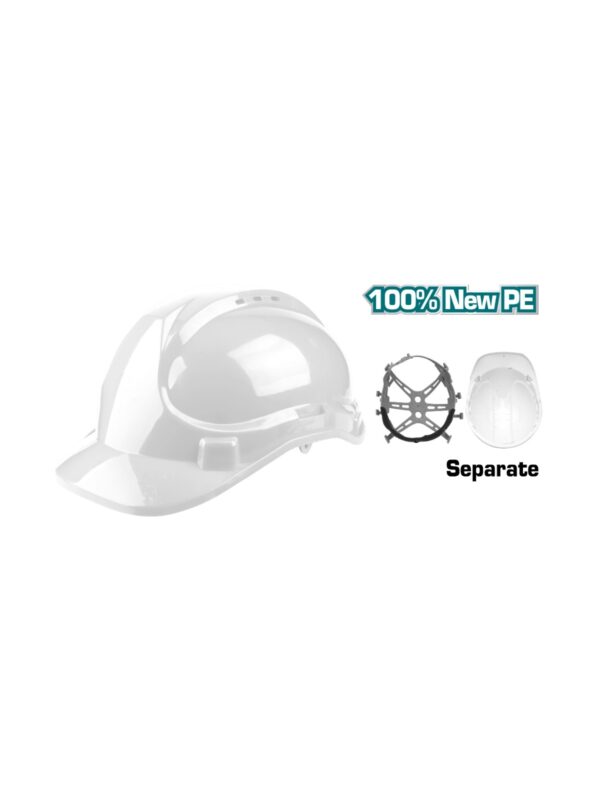 White Safety Helmet with Chin Strap