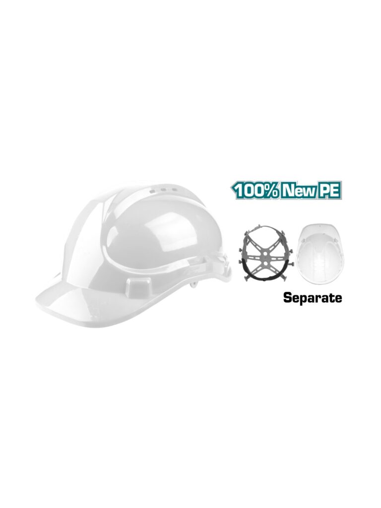 White Safety Helmet with Chin Strap