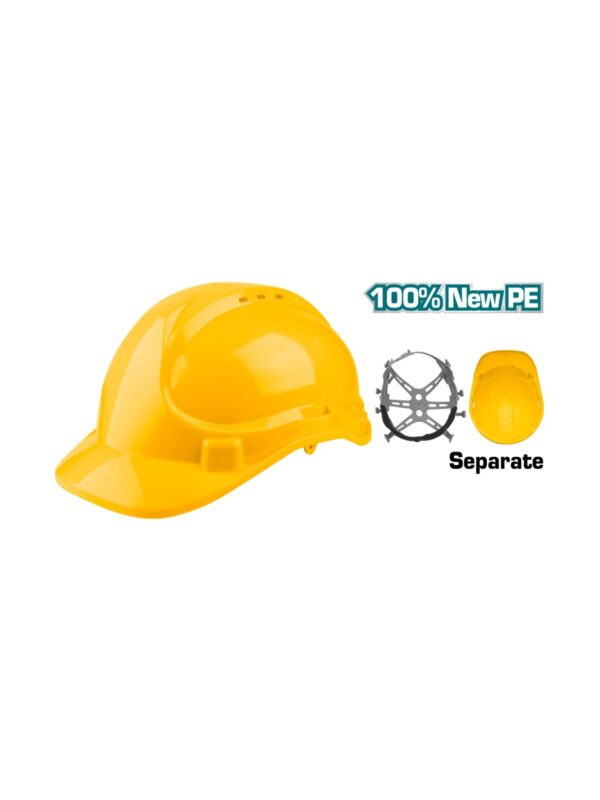 Yellow Safety Helmet with Chin Strap