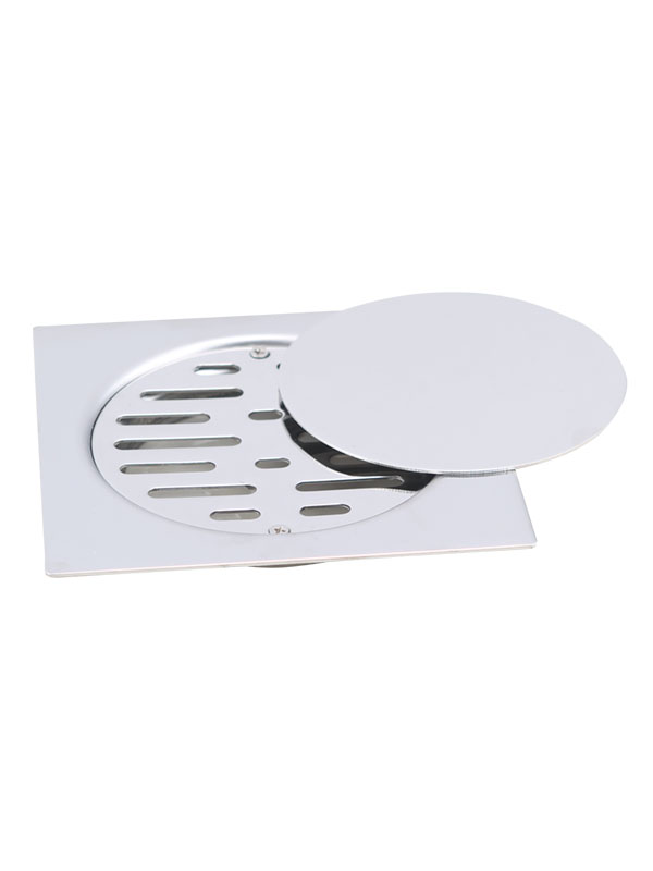 15 x 15cm Stainless Steel Floor Drain/Grating, Chrome