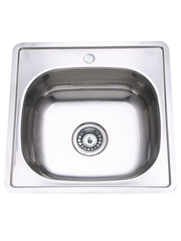 480 x 480 x 180mm Stainless Steel Kitchen Sink with Square Bowl Only
