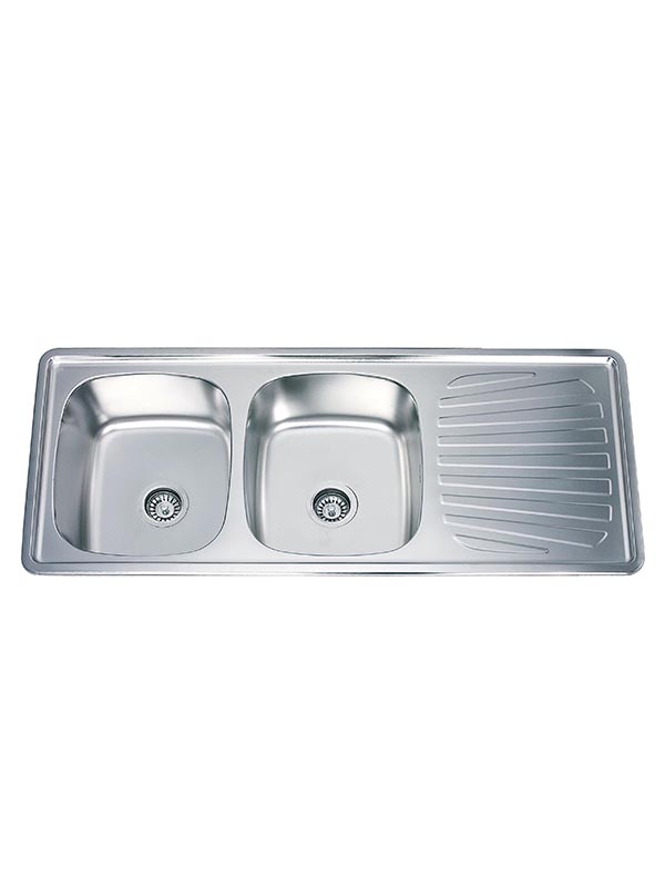 1500 x 500 x 180mm Stainless Steel Kitchen Sink with Double Bowl