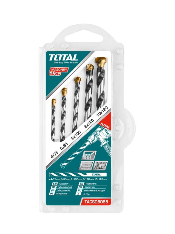5pcs Masonry Drill Bits Set