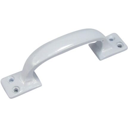 SQUARE BASE / WHITE Aluminium Door Handle