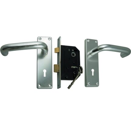 BOTH SIDE KEY, BATHROOM ALUMINIUM Aluminium Lockset – Big Key 55MM BACKSET LOCKBODY