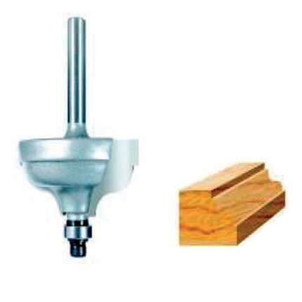Double Fillet Bit With Ball Bearing 35 MM