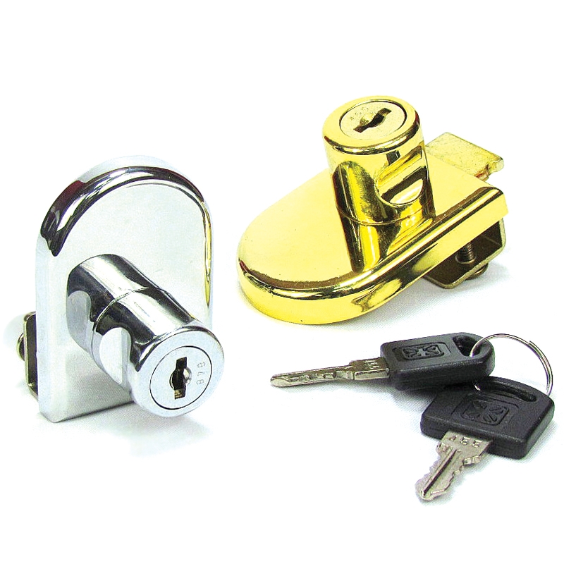 WITHOUT BORING HOLE CP, BP. 5 – 6 MM Glass Cabinet Door Lock