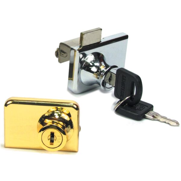 WITHOUT BORING HOLE CP, GP. 8MM GLASS.Glass Cabinet Door Lock