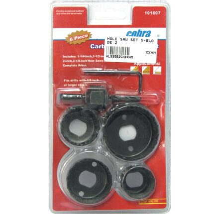 Hole Saw Set 1.1/4", 1.1/2", 2", 2.1/8", + ARBOR