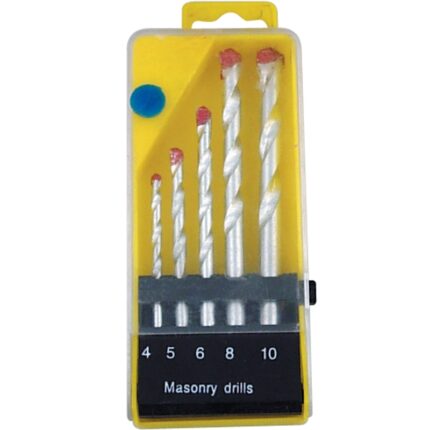 Masonry Drill Bit Set 4, 5, 6, 8, 10 MM.