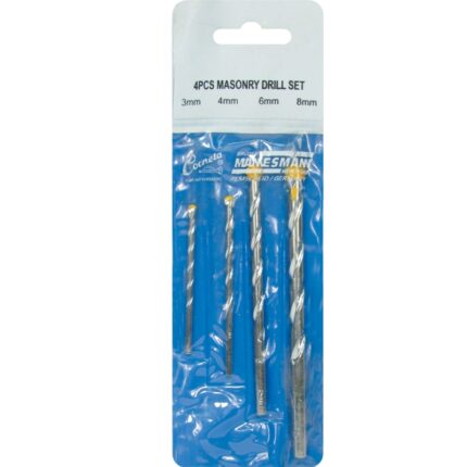 Masonry Drill Bit Set 3, 4, 6, 8 MM.