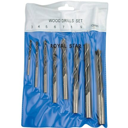 Wood Drill Bit Set BLUE 3, 4, 5, 6, 7, 8, 9, 10 MM