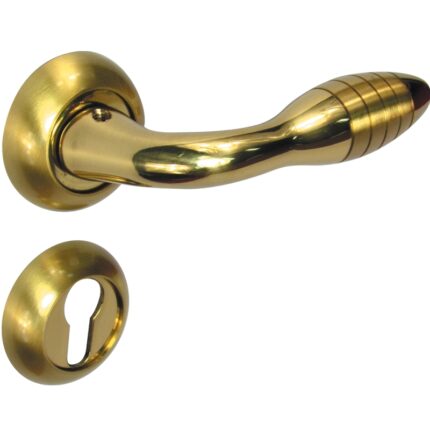 ITALY/ PB, SB Brass Rose Type Lever Handle
