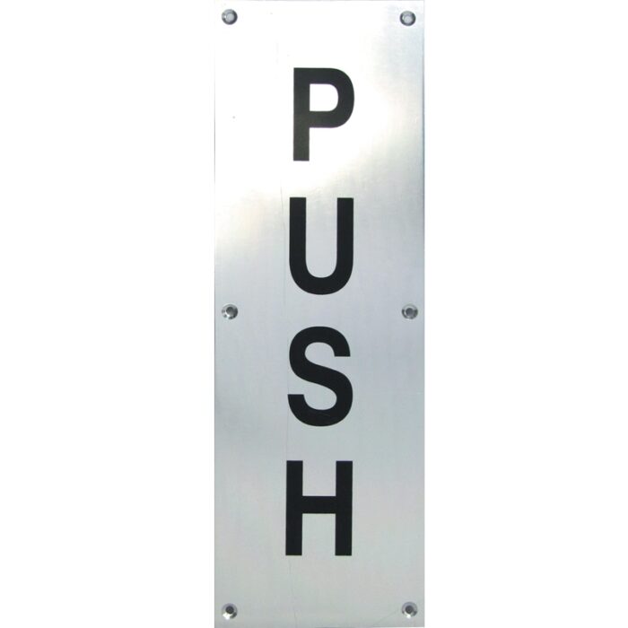  "PUSH" / ALUMINIUM Door Plate