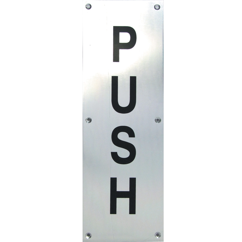  "PUSH" / ALUMINIUM Door Plate