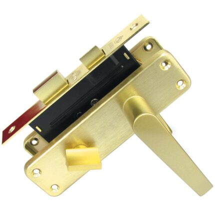 LEFT / RIGHT ( WITH HANDLE ) / GOLD ALUMINIUM Guli Bathroom Lockset 2294