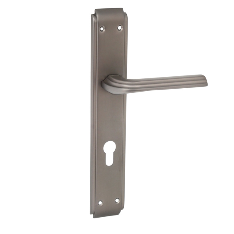 Door Handle | Zinc Material | Black Nickel Silver Color