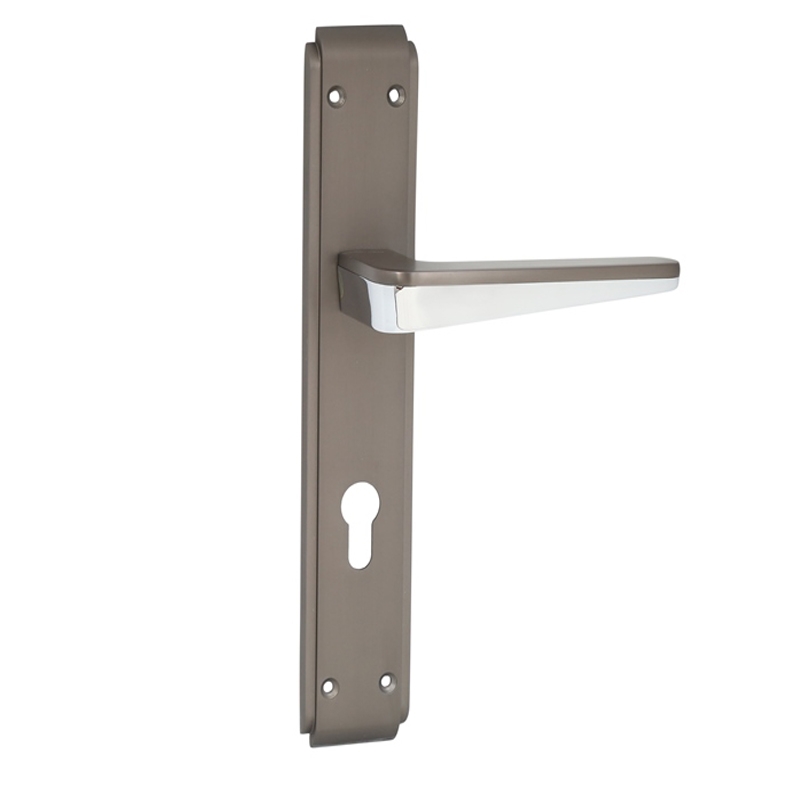 Black Nickel Silver Lever Handle
